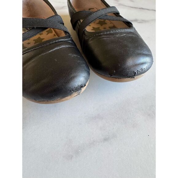 Livie & Luca black ballet flats slip on round toe criss cross strappy girls size - Picture 3 of 8